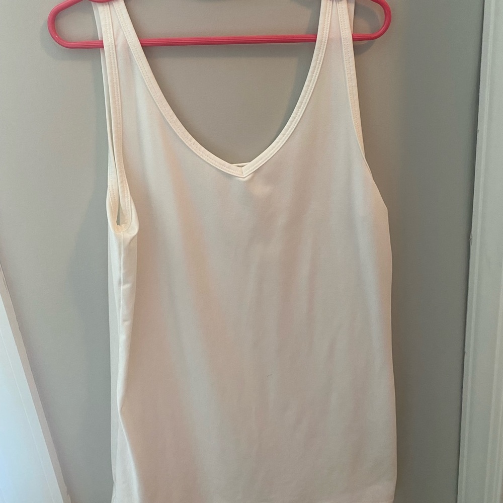 plain white reversible tank top